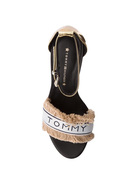 Tommy hilfiger mirror clearance metallic heeled sandal