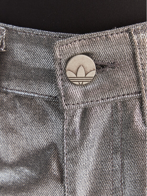 adidas adidas Pantaloni scurți de blugi Firebird Jorts KD2930 Argintiu Regular Fit