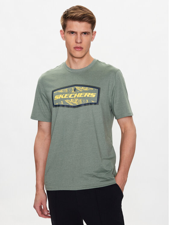 Skechers Skechers T-Shirt Latitude MTS368 Zielony Regular Fit
