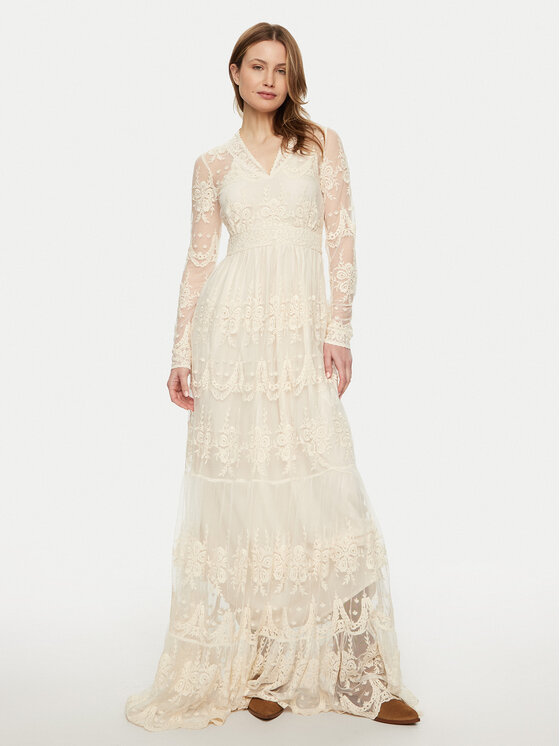 YAS YAS Rochie de seară Seloise 26015997 Alb Regular Fit