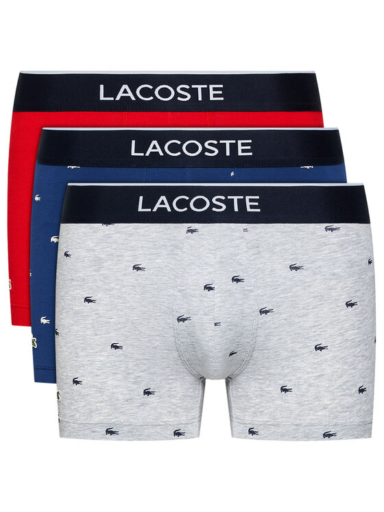 Lacoste 3 bokseršortu pāru komplekts 5H3411 Daudzkrāsains