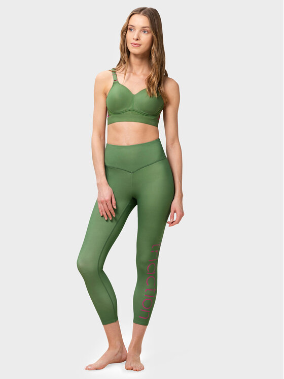 Triumph Triumph Legingi 10213122 Zaļš Slim Fit