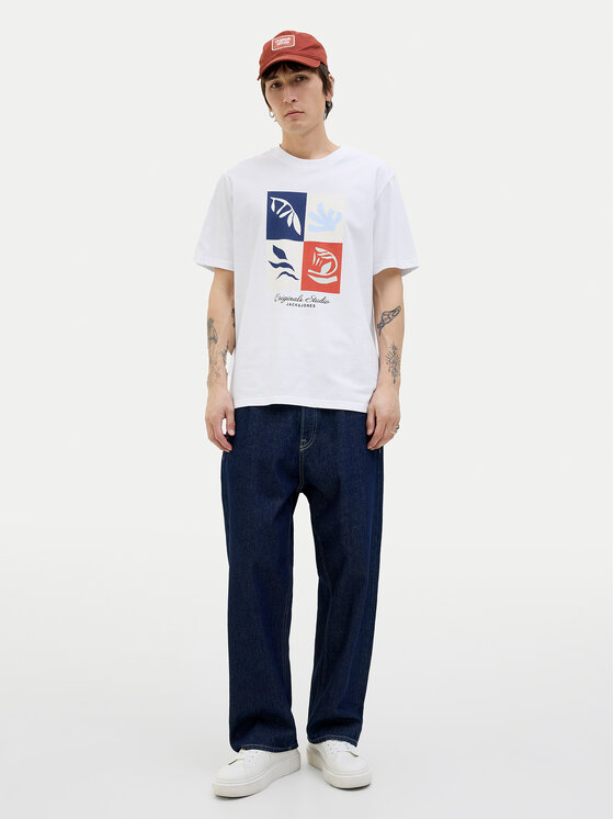Jack&Jones Jack&Jones Тишърт Canggu 12277220 Бял Regular Fit