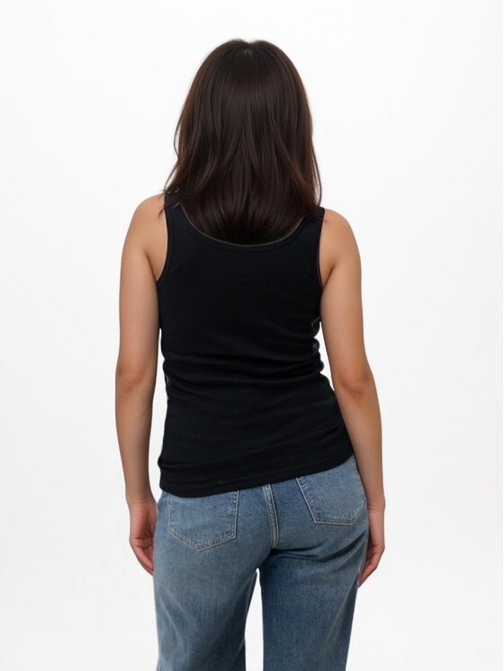 Urban City Urban City Top Klasyczny 126120 Czarny Regular Fit