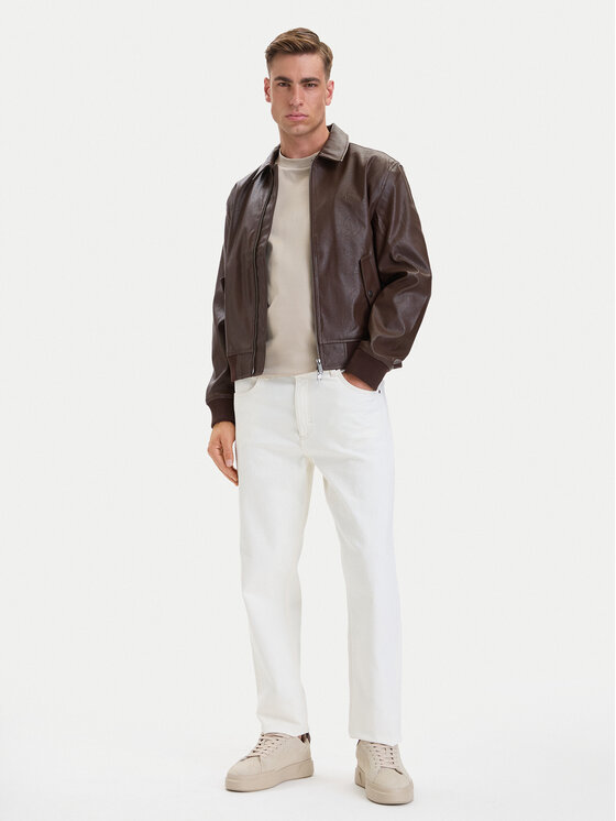 Calvin Klein Jeans Calvin Klein Jeans Яке от имитация на кожа LV04RH413G Кафяв Regular Fit