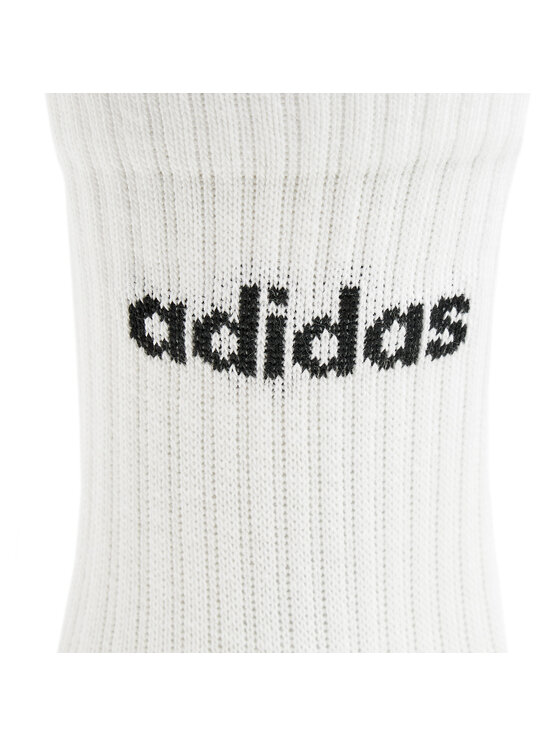 adidas adidas Dlouhé ponožky Linear Crew Cushioned Socks 3 Pairs HT3455 Bílá