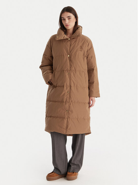 Tommy Hilfiger Geacă din puf WW0WW47279 Bej Relaxed Fit