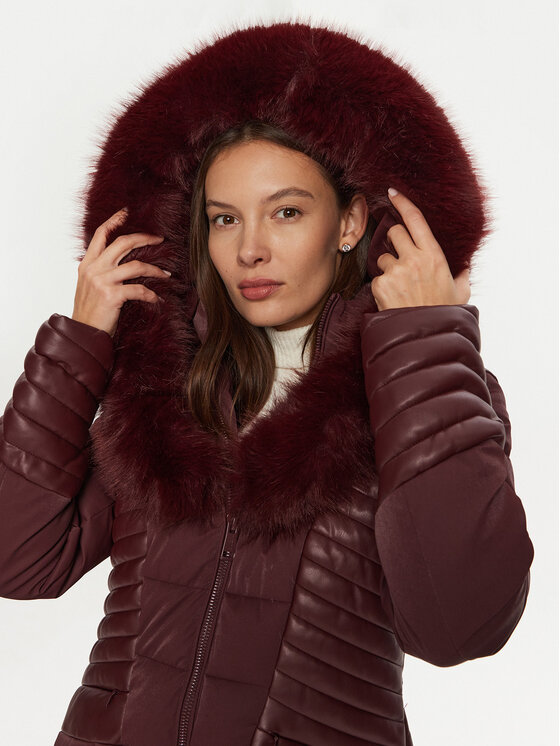 Guess Guess Daunenjacke New Oxana W4BL61 WGLZ0 Dunkelrot Regular Fit