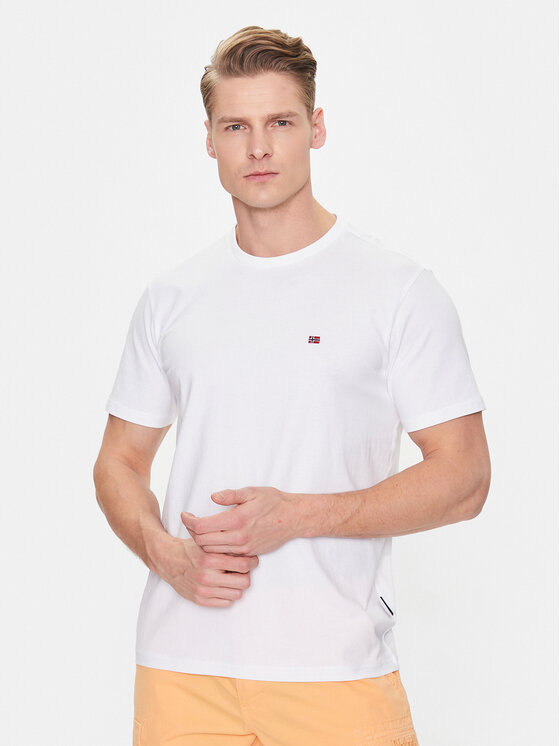 Napapijri Napapijri T-Shirt Salis NP0A4H8D Bílá Regular Fit