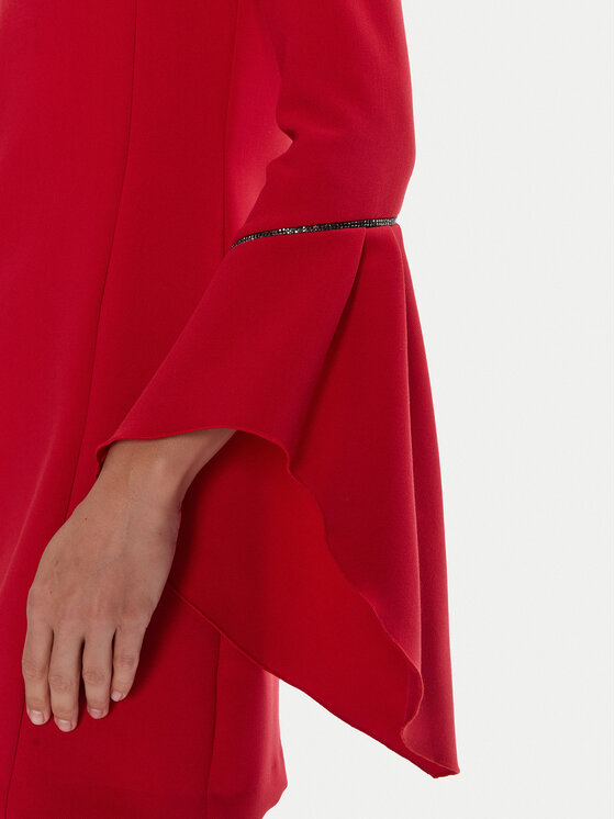 Rinascimento Rinascimento Cocktail obleka CFC0126187003 Rdeča Slim Fit