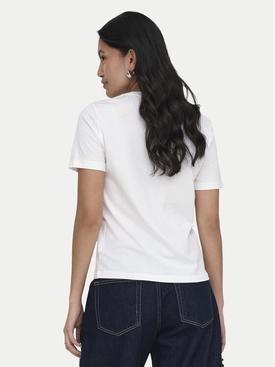 ONLY ONLY Tricou Kita 15367568 Alb Regular Fit