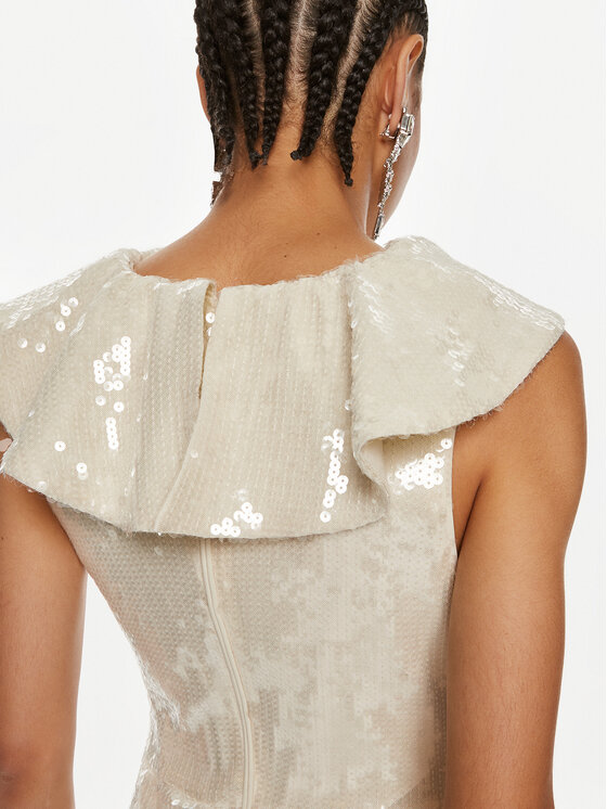 ROTATE ROTATE Coctailkleid Cally 112875857 Écru Regular Fit