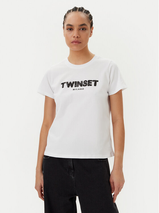 TWINSET TWINSET T-Shirt 251TP2070 Biały Regular Fit
