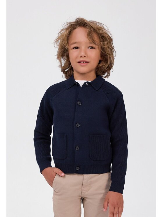 minoti minoti Kardigan 33KNIT259 Granatowy Regular Fit