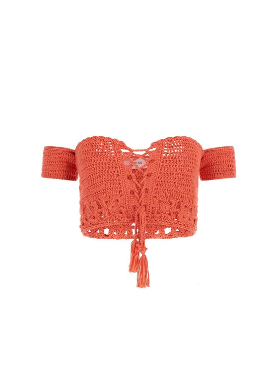 Guess Guess Top 173873 Pomarańczowy Classic Fit