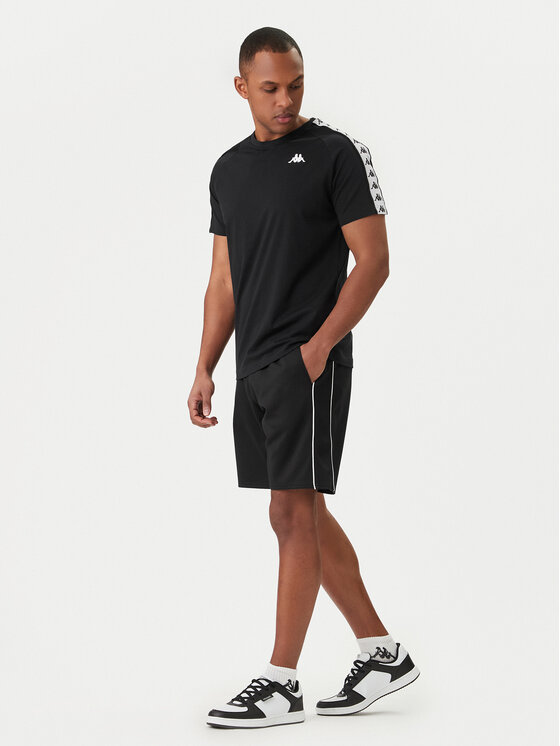 Kappa Kappa Tričko 303UV10 Čierna Slim Fit
