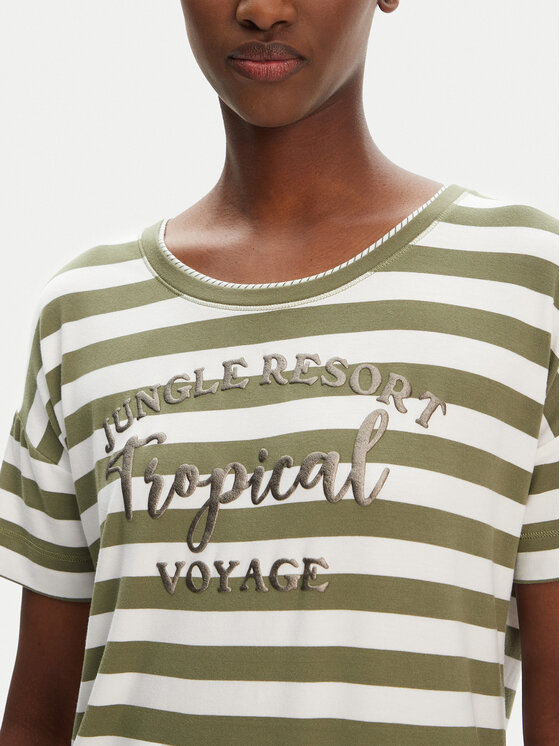 Olsen Olsen Тишърт 11105101 Зелен Regular Fit