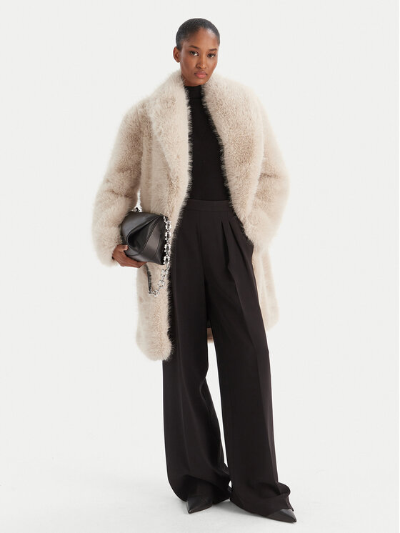 YES LONDON YES LONDON Шуба 037 Бежевий Regular Fit