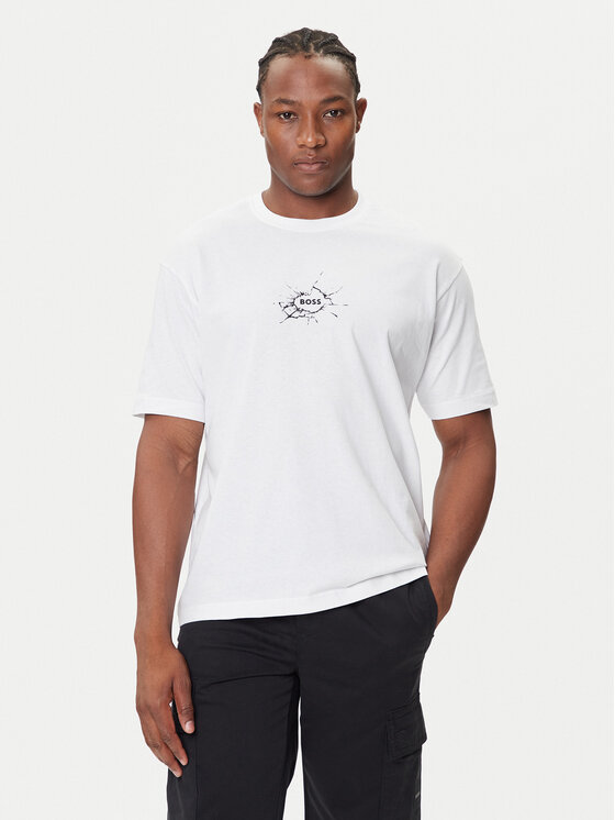 BOSS BOSS T-Shirt Te_Voyage 50546370 Biały Relaxed Fit