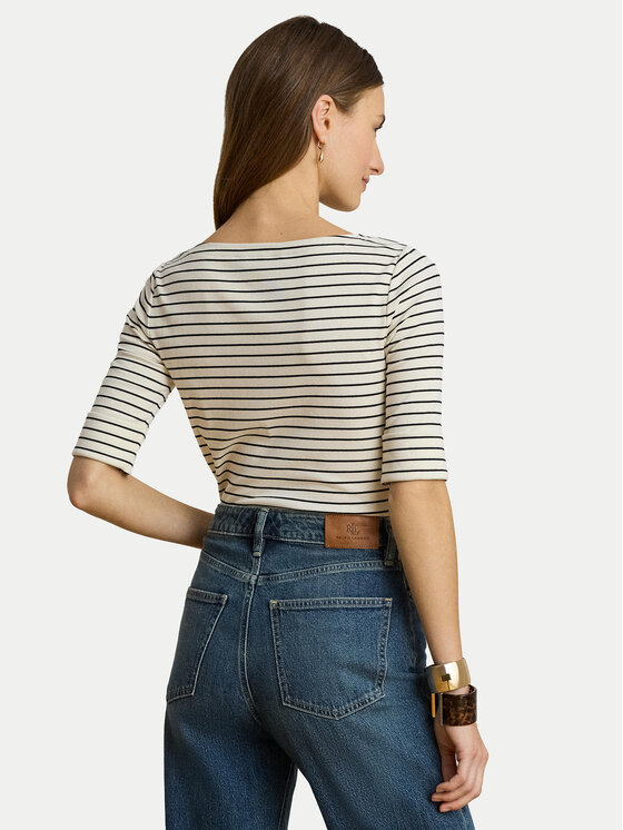 LAUREN RALPH LAUREN LAUREN RALPH LAUREN Bluzka Judy 200P13919004 Kremowy Regular Fit