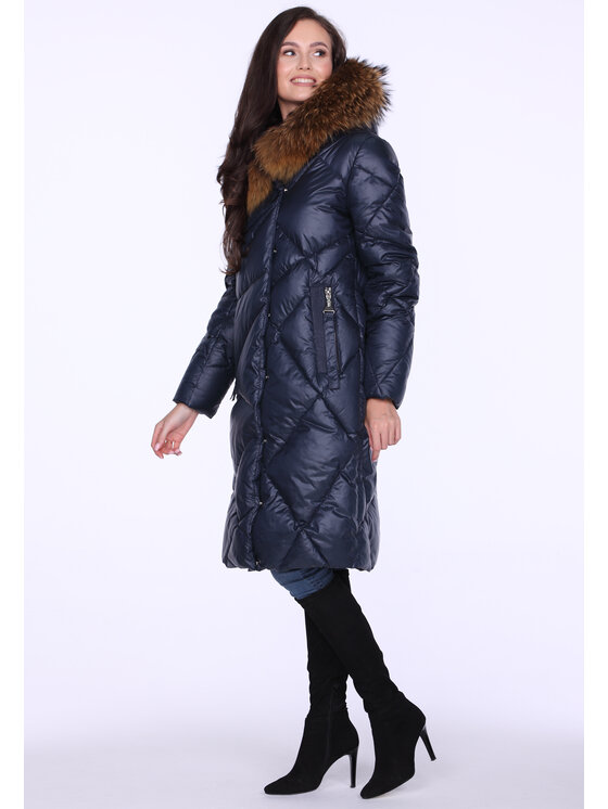 Perso Perso Kurtka damska BLH220039FXR Granatowy Regular Fit