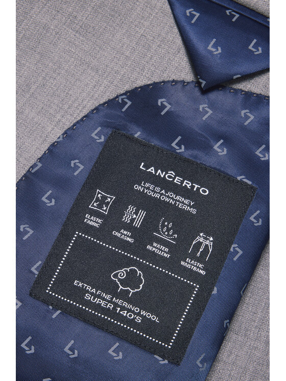 Lancerto Lancerto Garnitur Pernat GA073125000017 Szary Slim Fit