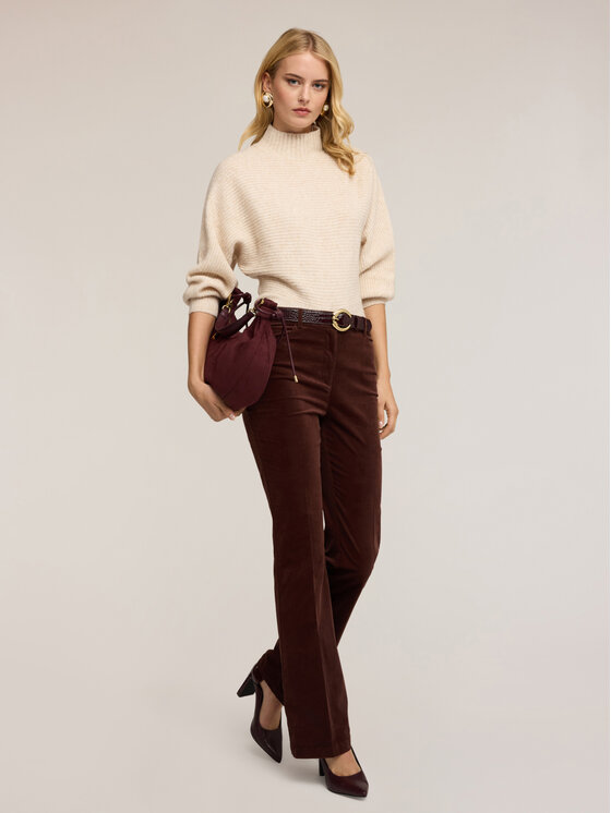 Motivi Motivi Pantaloni di tessuto P749Q004227N022 Marrone Flare Fit