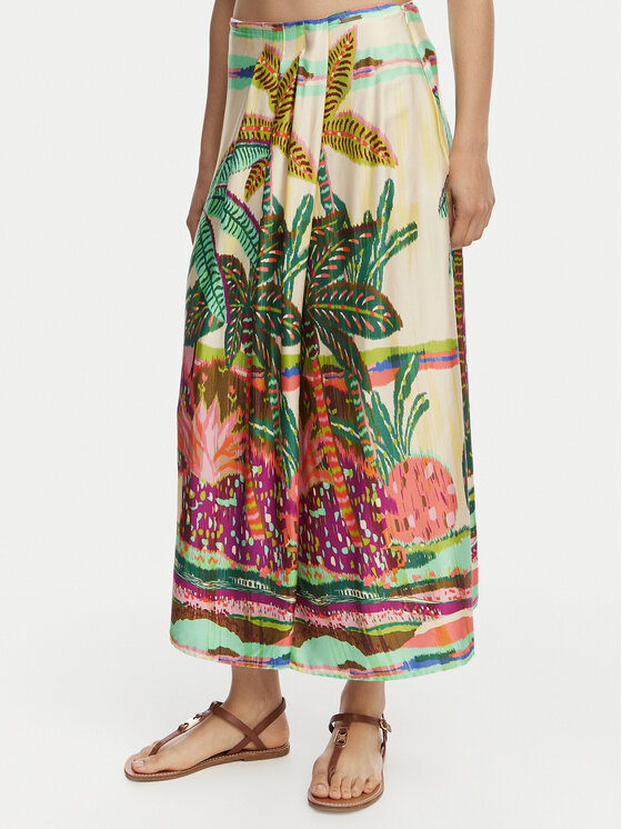 LOLA CASADEMUNT LOLA CASADEMUNT Midi suknja LS2608001 Krem Regular Fit