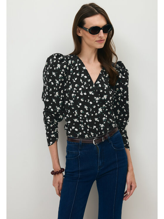 BIZUU BIZUU Body ALIBA FLORAL Černá Standard Fit