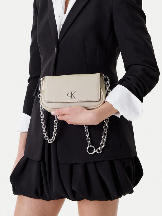Calvin Klein Jeans Calvin Klein Jeans Geantă Minimal Monogram Shoulder Bag20 LV04K3134G Écru