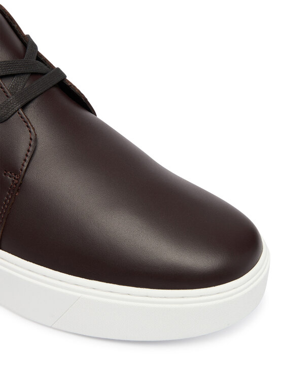 Calvin Klein Calvin Klein Snīkeri Hybrid Clean Cup Mid Boot Lth HM0HM02010 Bordo