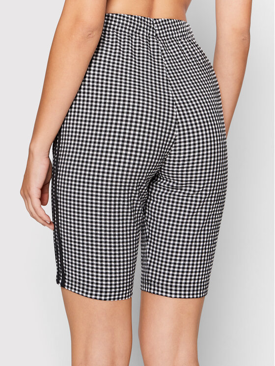 Pantaloncini di tessuto Gingham HB9452 Nero