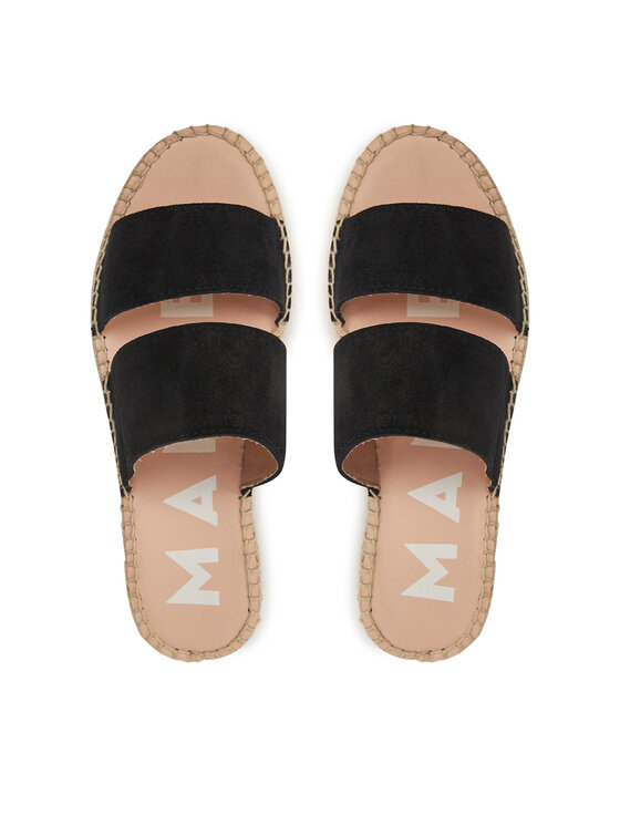 Manebi Manebi Εσπαντρίγιες Hamptons Double Sole 2 Bands Sandals K 1.0 JB Μαύρο