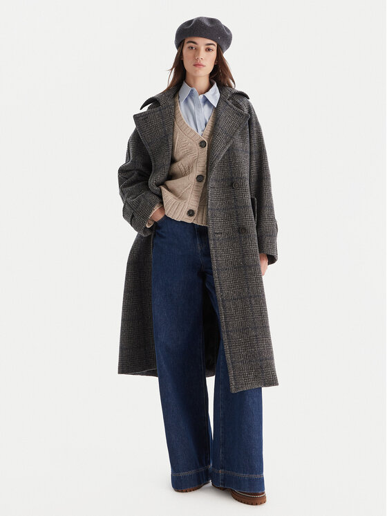 Weekend Max Mara Weekend Max Mara Palton de lână Sestri 2525016122 Gri Regular Fit