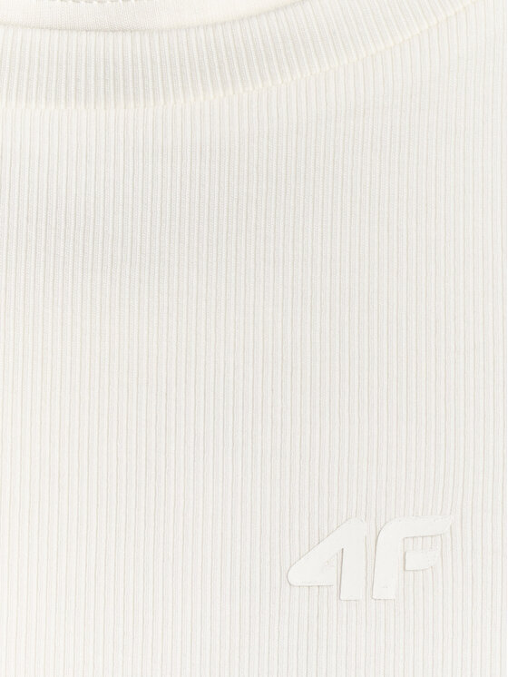 4F 4F Tank top ESSENTIAL 3 Biały Slim Fit