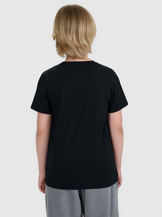 4F 4F T-Shirt BASIC+ Czarny Regular Fit