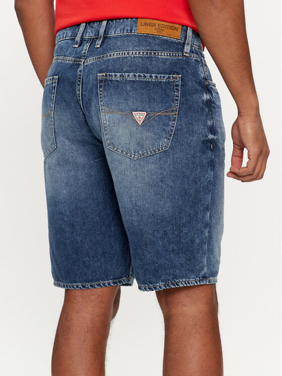 Guess Guess Džínové šortky M4GD27 D5AY1 Tmavomodrá Regular Fit