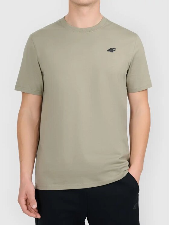 4F 4F T-Shirt 4FWAW26TTSHM3578-44S Zielony Regular Fit
