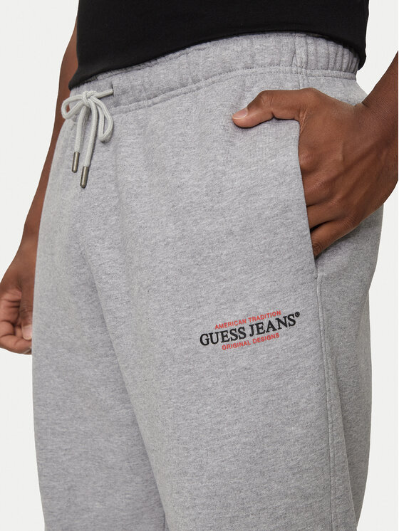 Guess Jeans Guess Jeans Teplákové nohavice M4YB18 K9V31 Sivá Regular Fit