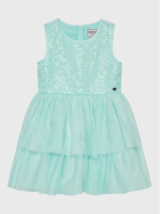 Guess Guess Elegantiška suknelė A3RK26 KBL10 Žalia Regular Fit