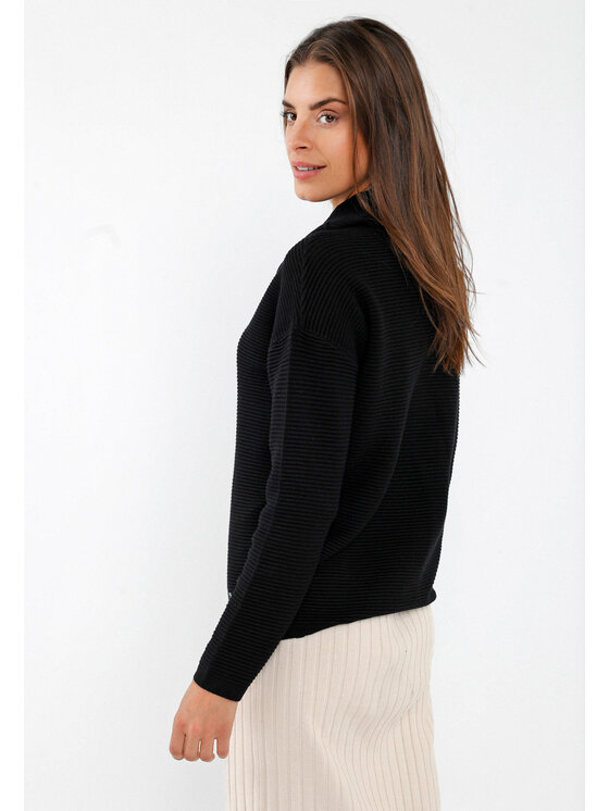 Volcano Volcano Sweter S-LISE Czarny Regular Fit