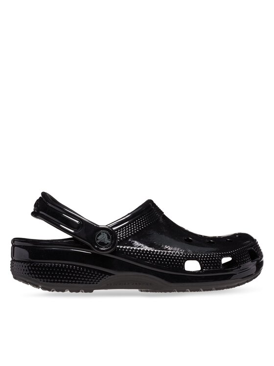 Crocs Natikači Classic High Shine Clog 209609 Črna