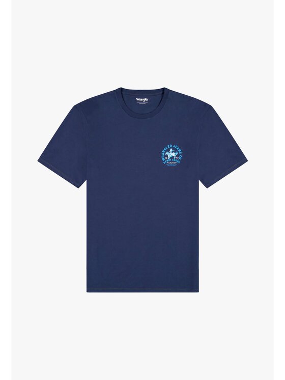 Wrangler Wrangler T-Shirt 112371471 Granatowy Regular Fit