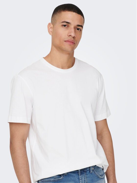 Only & Sons Only & Sons T-krekls 22025208 Balts Regular Fit