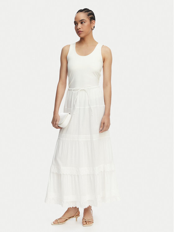 Vero Moda Vero Moda Maxi sukně Sandy 10345282 Bílá Regular Fit