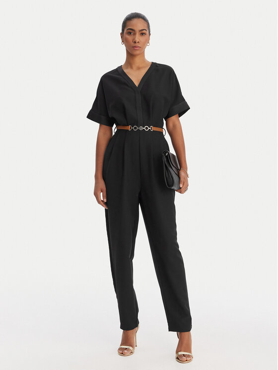 Fracomina Fracomina Jumpsuit FR25SO2004W47601 Nero Regular Fit