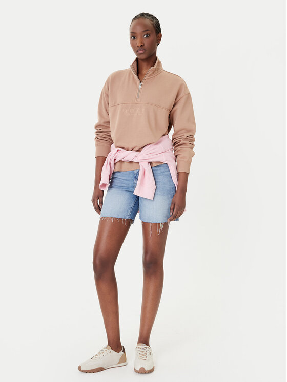 Roxy Roxy Mikina Our Town ERJFT04949 Hnědá Regular Fit