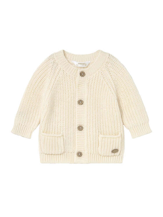 Mayoral Mayoral Pletena jopica 2339 Écru Regular Fit