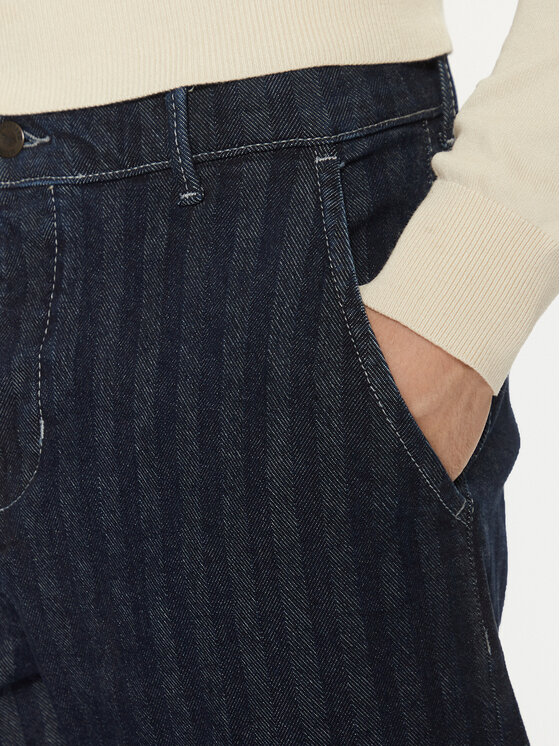 Mustang Mustang Jeansy Toledo 1015528 Granatowy Loose Fit