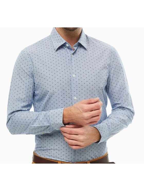 Pepe Jeans Pepe Jeans Košile PM306120 551 Modrá Slim Fit